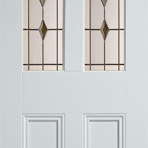 Internal White Primed Malton (SMOKED ABE GLASS) Solid Core Door